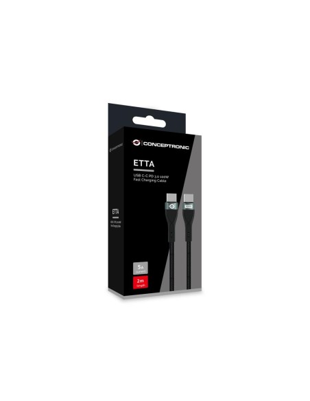 Cable usb - c conceptronic macho - macho 2m pd 3.0 100w 20v 5a 480mbps e - mark Cable usb - c conceptronic macho - macho 2m pd 3.0 100w 20v 5a 480mbps e - mark