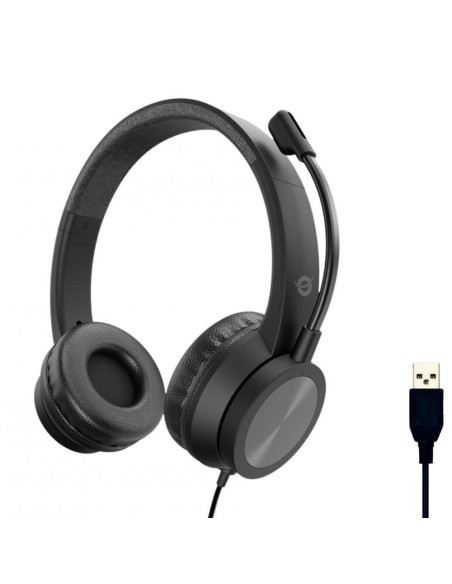 Auriculares conceptronic polona05b usb negro
