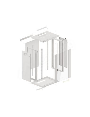 Armario lanberg 19 pulgadas 18u - 600x450 gris