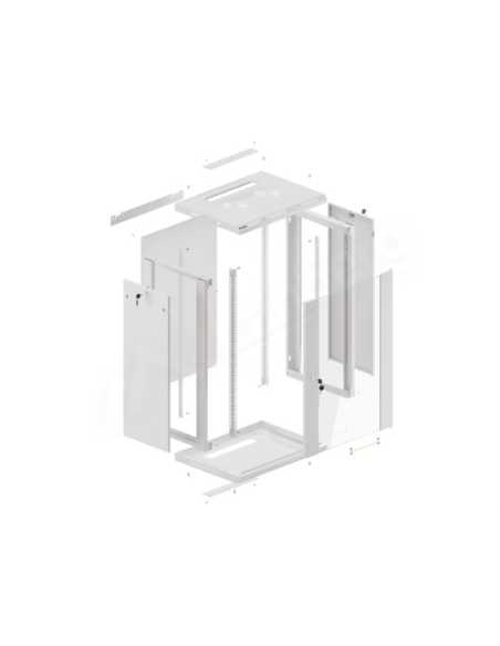Armario lanberg 19 pulgadas 18u - 600x450 gris