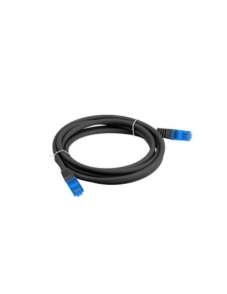 Cable red lanberg latiguillo cat.6a s - ftp lszh cca 0.5m negro fluke passed