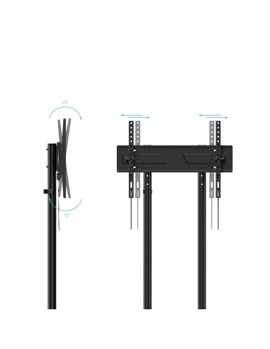 Soporte suelo con ruedas tooq vesa hasta 70 pulgadas 600x400mm max 70kg