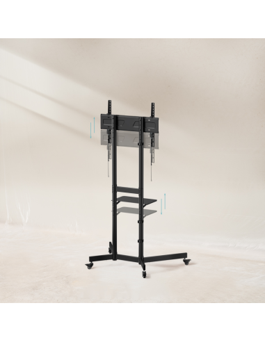Soporte suelo con ruedas tooq vesa hasta 70 pulgadas 600x400mm max 70kg