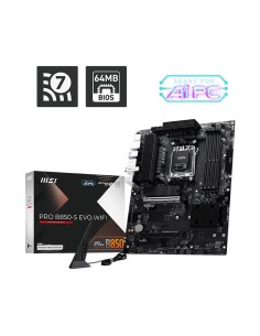 Placa base msi pro b850 - s evo wifi am5 atx - 4x ddr5