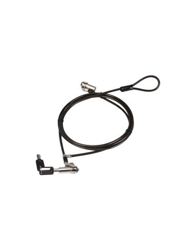 Cable de seguridad conceptronic custodio02bnmt doble cabezal con llave compatible con llave maestra