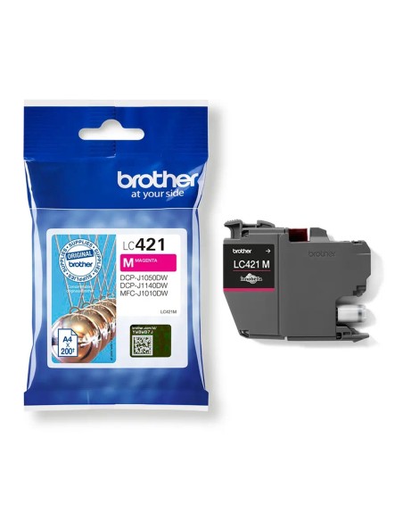 Cartucho tinta brother lc421m magenta 200 paginas