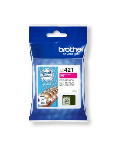 Cartucho tinta brother lc421m magenta 200 paginas