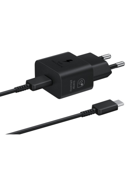 Cargador samsung ep - t2510xbegeu usb tipo c negro 25w cable incluido