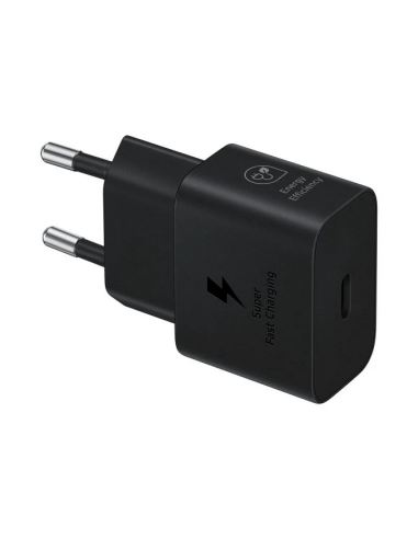 Cargador samsung ep - t2510xbegeu usb tipo c negro 25w cable incluido