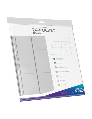 Carpeta transparente ultimate guard de 24 bolsillos y cuatro filas de páginas - carga lateral (10)