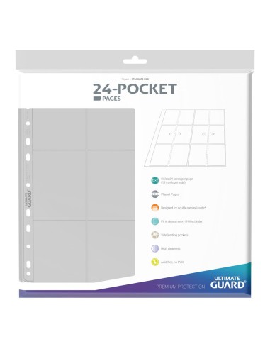 Carpeta transparente ultimate guard de 24 bolsillos y cuatro filas de páginas - carga lateral (10)