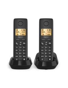 Telefono fijo inalambrico gigaset basic 100 duo negro