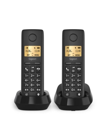 Telefono fijo inalambrico gigaset basic 100 duo negro