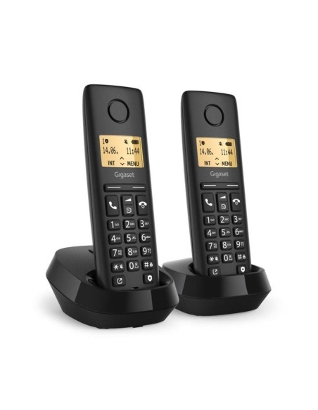 Telefono fijo inalambrico gigaset basic 100 duo negro Telefono fijo inalambrico gigaset basic 100 duo negro
