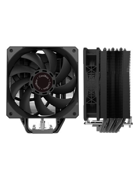Ventilador disipador cpu gaming coolbox negro 6 heatpipes h6 black 240w tdp intel - amd
