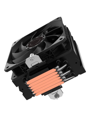 Ventilador disipador cpu gaming coolbox negro 6 heatpipes h6 black 240w tdp intel - amd