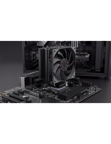 Ventilador disipador cpu gaming coolbox negro 6 heatpipes h6 black 240w tdp intel - amd