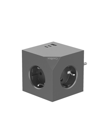 Base de enchufes coolbox cubik enchufes con carga usb c+a