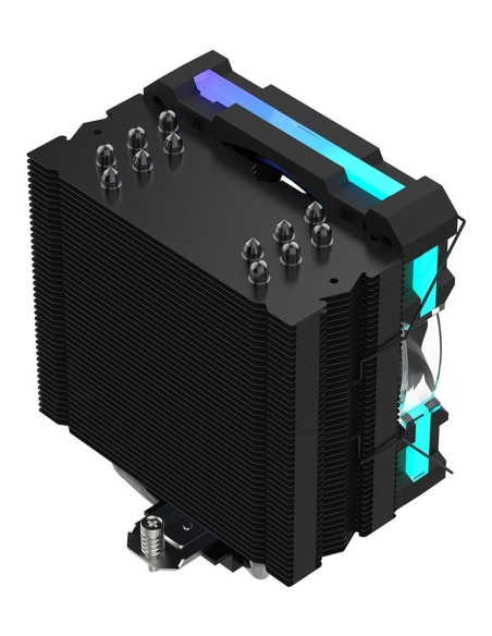 Ventilador disipador cpu gaming coolbox negro argb h6 ring Ventilador disipador cpu gaming coolbox negro argb h6 ring