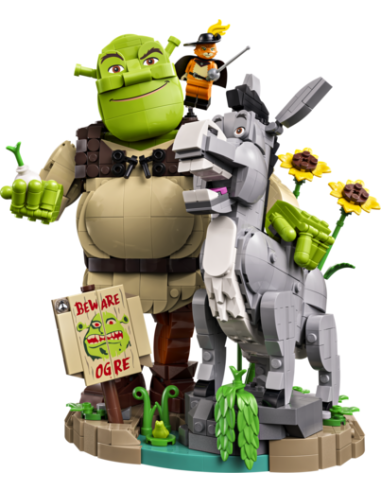 Lego shrek asno y gato