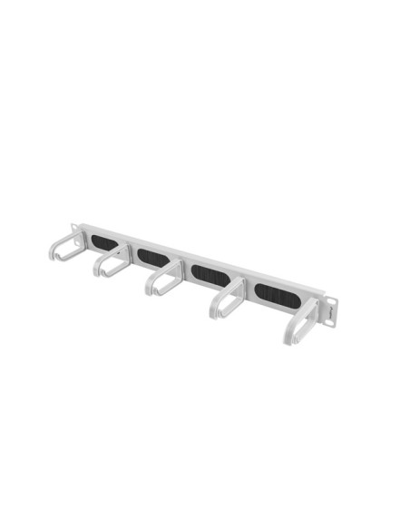 Organizador de cables lanberg 19 pulgadas con brush panel 5 rings - type b 1u gris