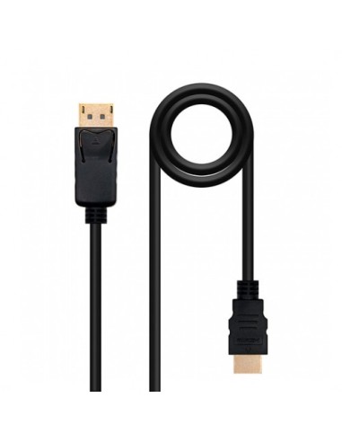 Cable displayport - m a hdmi - m 3m nanocable negro 4kx2k - 3m - conectores oro