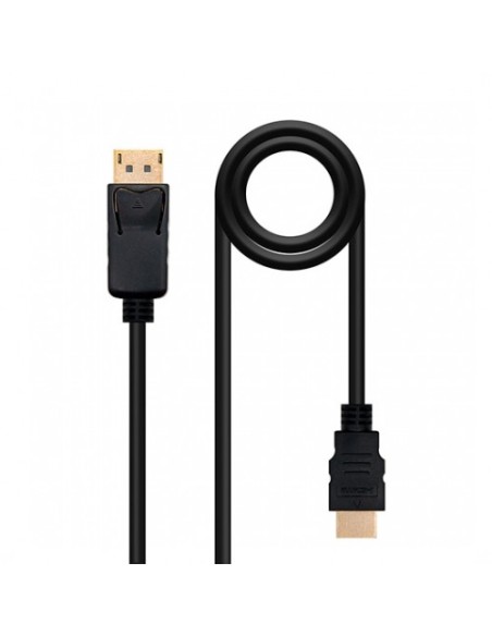 Cable displayport - m a hdmi - m 3m nanocable negro 4kx2k - 3m - conectores oro
