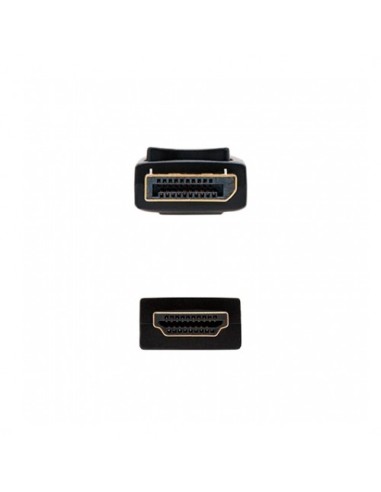 Cable displayport - m a hdmi - m 3m nanocable negro 4kx2k - 3m - conectores oro