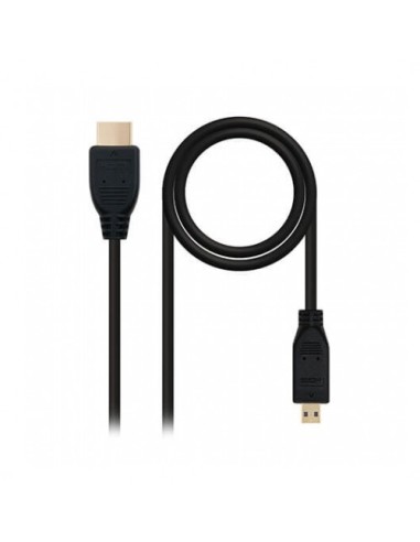 Cable micro hdmi tipo d a hdmi tipo a nanocable - macho - macho - alta velocidad - negro
