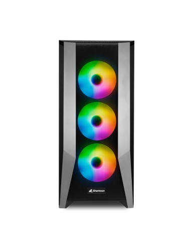 Caja ordenador gaming sharkoon tg7m atx 2 x usb 3.0 sin fuente