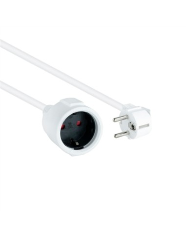 Cable de alimentacion schuko nanocable 2m - macho - hembra - blanco