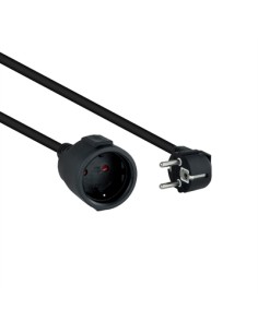 Cable de alimentacion schuko nanocable 3m - macho - hembra - negro