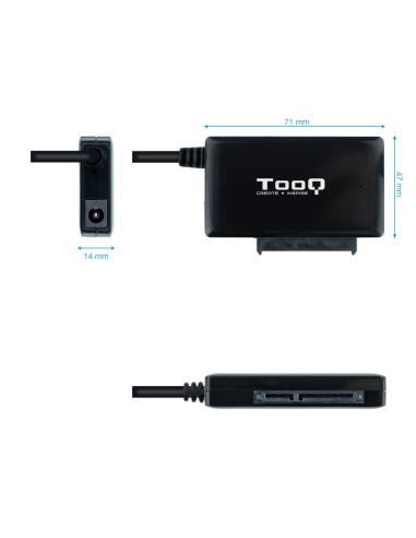 Adaptador usb 3.0 tooq para discos 2.5 pulgadas - 3.5 pulgadas