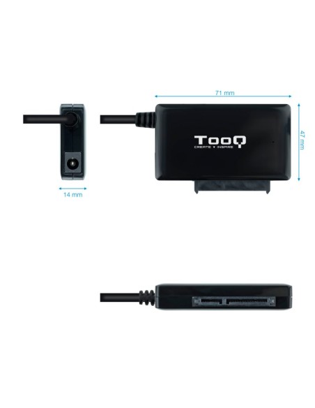 Adaptador usb 3.0 tooq para discos 2.5 pulgadas - 3.5 pulgadas
