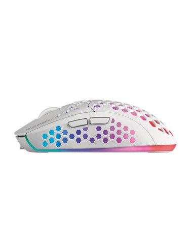 Mouse raton mars gaming mmw3 optico wireless inalambrico 6 botones 3200ppp blanco