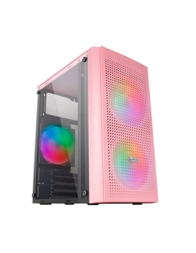Caja ordenador mars gaming mc300 rosa micro atx 1 x usb 3.0 2 x usb 2.0 3 x 120mm frgb