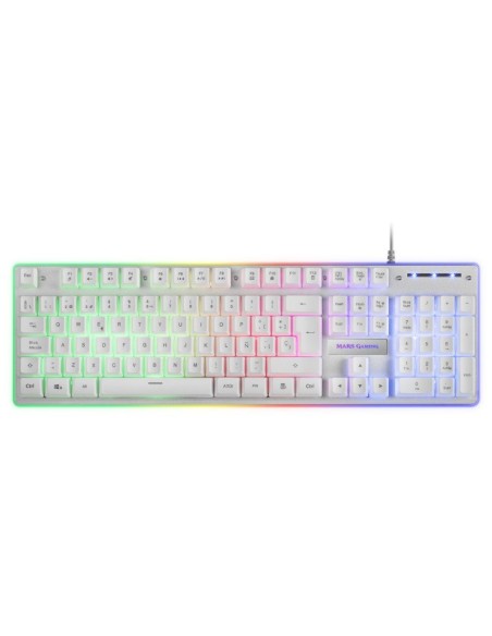 Kit teclado + raton mars gaming mcpx rgb blanco + alfombrilla Kit teclado + raton mars gaming mcpx rgb blanco + alfombrilla