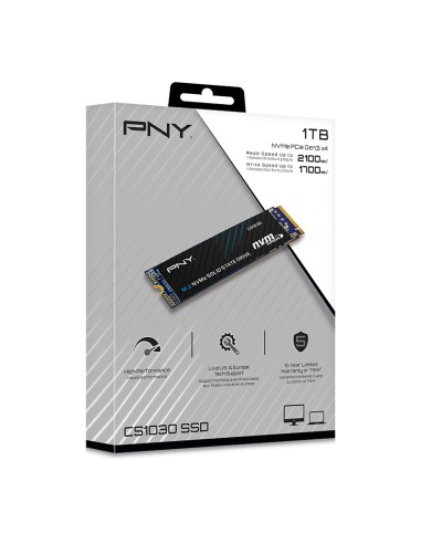 Disco duro interno ssd pny cs1030 1tb m.2 pcie 3 nvme