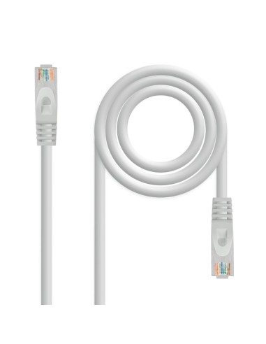 Cable red nanocable latiguillo rj45 lszh utp awg24 cat.6a 1m gris