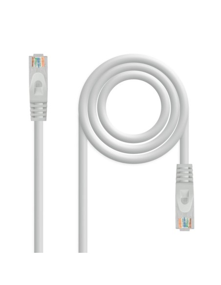 Cable red nanocable latiguillo rj45 lszh utp awg24 cat.6a 1m gris