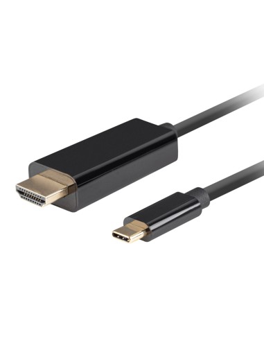 Cable usb tipo c a hdmi 4k lanberg 1m - macho - macho - negro