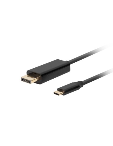 Cable usb tipo c a displayport 4k lanberg 1.8m - macho - macho - negro