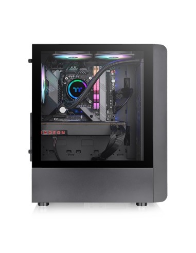 Caja ordenador gaming thermaltake s200 tg argb negro atx 2 x usb 3.0 3 x 120mm