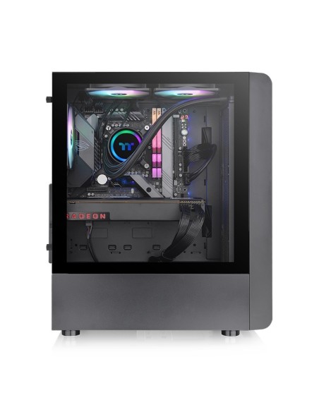 Caja ordenador gaming thermaltake s200 tg argb negro atx 2 x usb 3.0 3 x 120mm