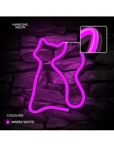 Lampara forever neon led cat pink