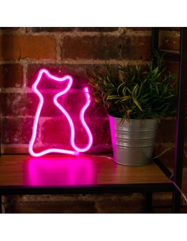 Lampara forever neon led cat pink