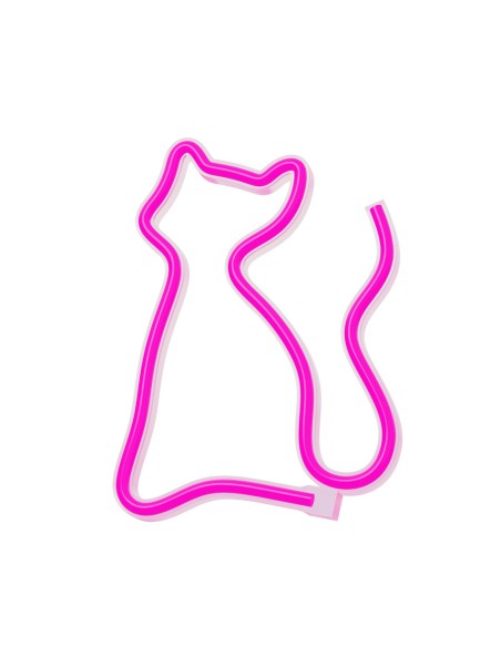 Lampara forever neon led cat pink