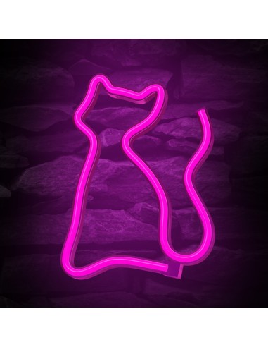 Lampara forever neon led cat pink