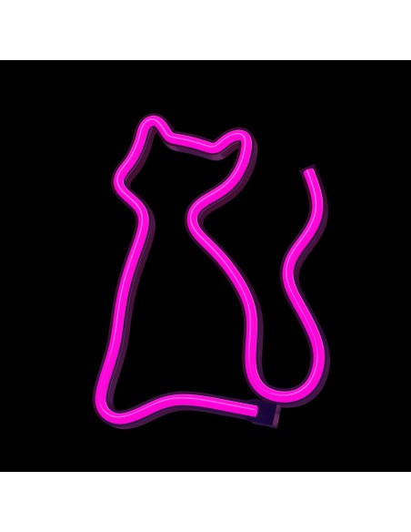 Lampara forever neon led cat pink