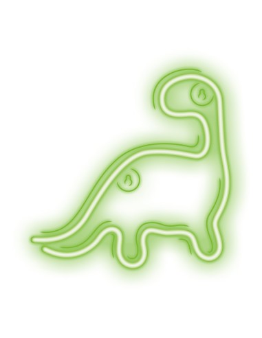 Lampara forever neon led dinosaur green